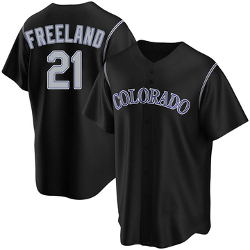 Colorado Rockies #21 Kyle Freeland Mlb 2019 Golden Brandedition Black Jersey  Gift For Rockies Fans - Dingeas